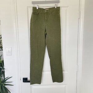 Vintage Faded Glory Olive Green Mid Rise Stretch Jeans – Women’s Size 6